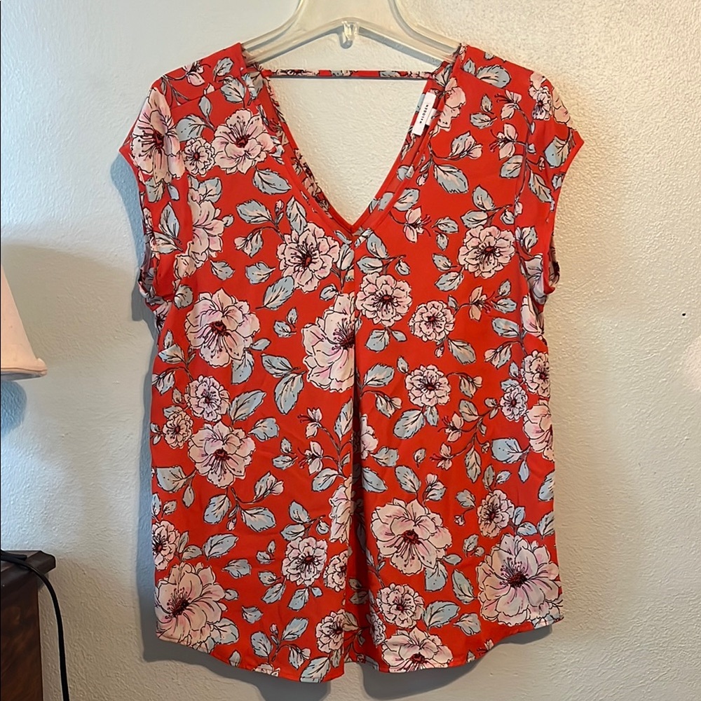 Floral V-Neck Women’s Top